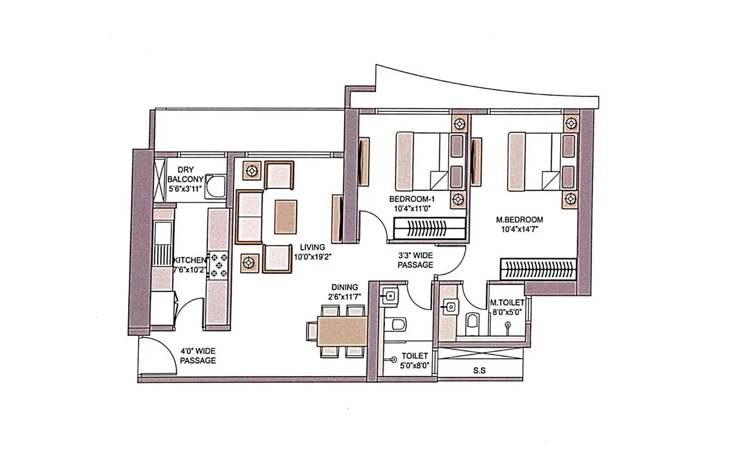 Unit Plan Bellanza Prestige City Mulund West