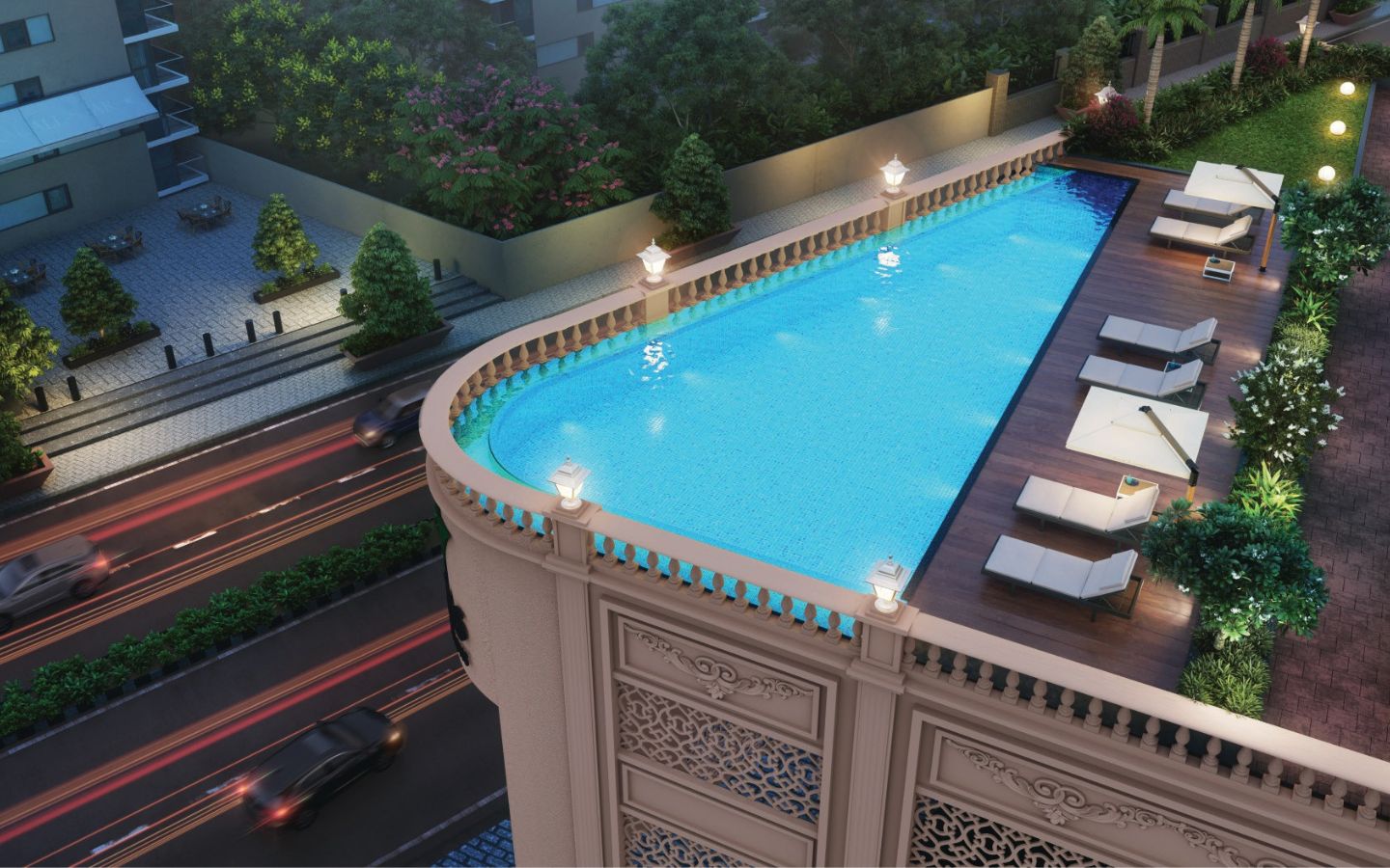 Pool Area 3BHK Vikas 11 Tower A Mulund West