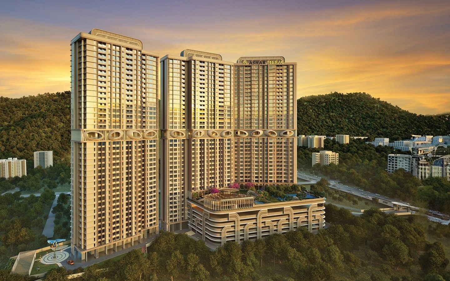 Elevation 1BHK Ashar Merac EdenD2 Thane