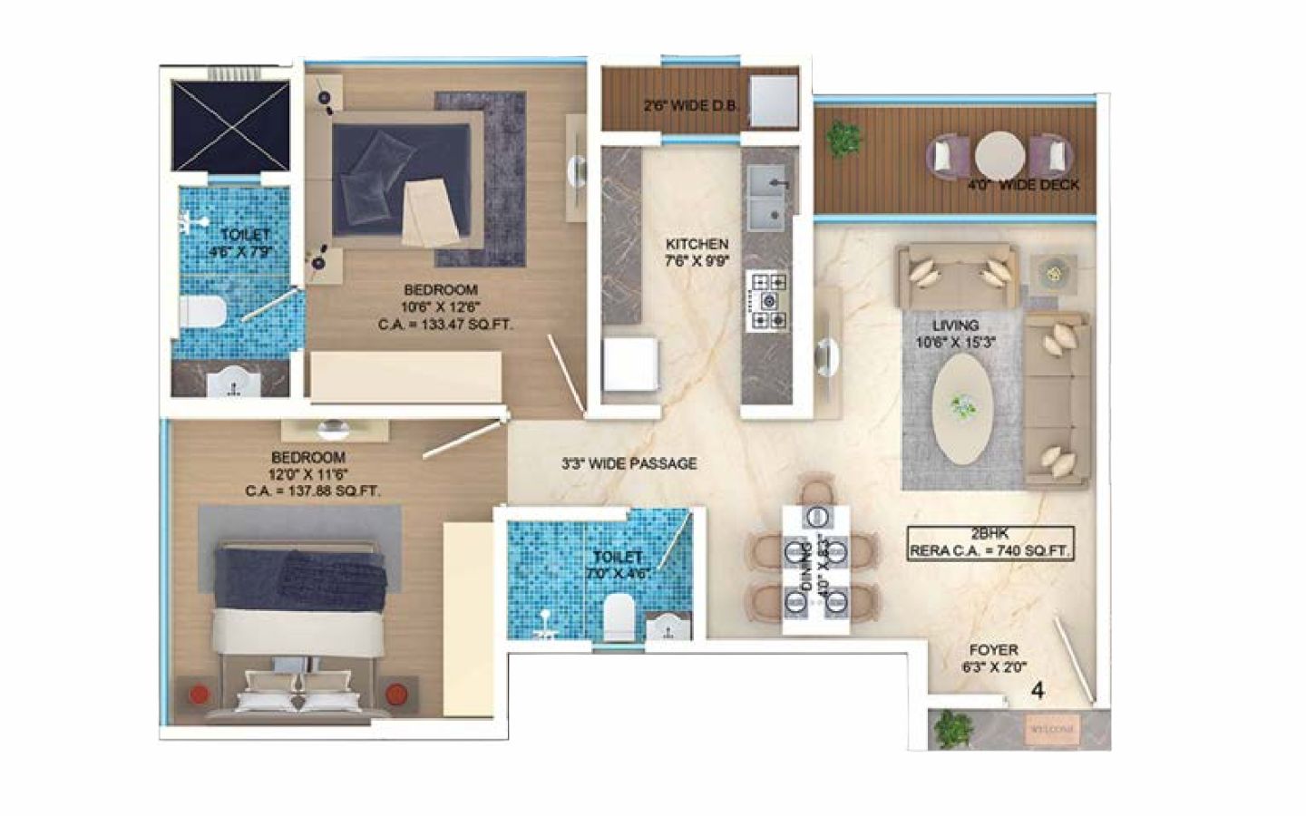 unit plan 2BHK The Limited Edition Mulund West