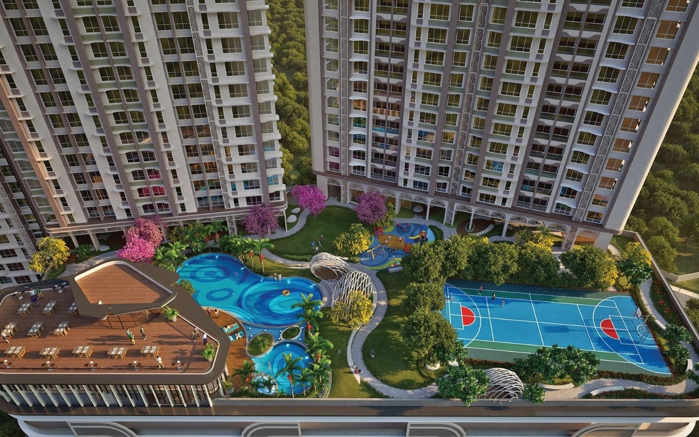 Elevation 2BHK Ashar Merac BlissD3 Mulund West