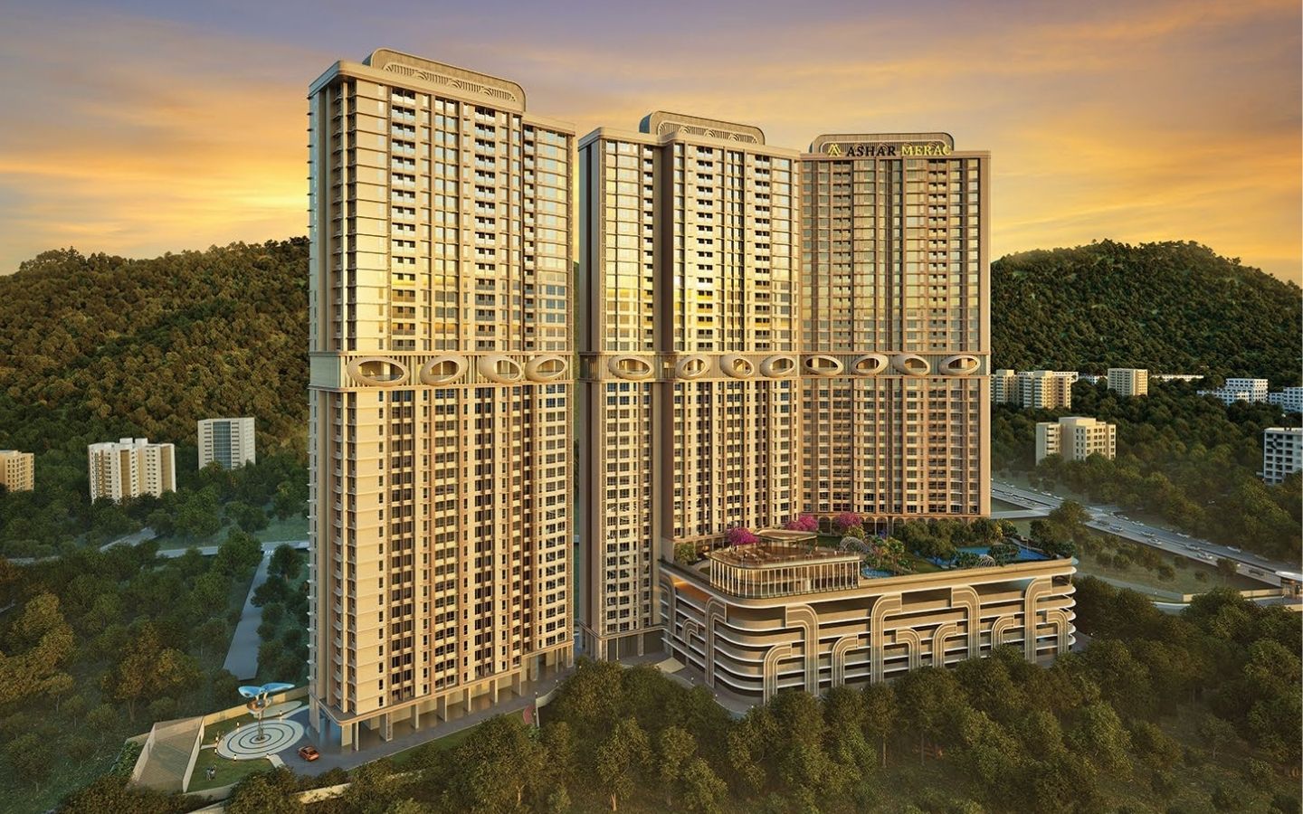 Elevation 2BHK Ashar Merac JoyD1 Thane