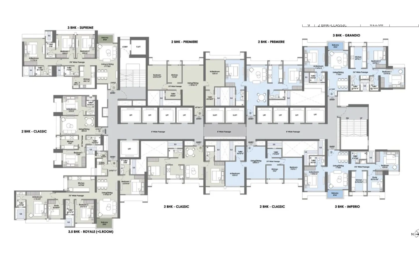 Floor Plan 3BHK Flats Rejuve 360 Mulund West