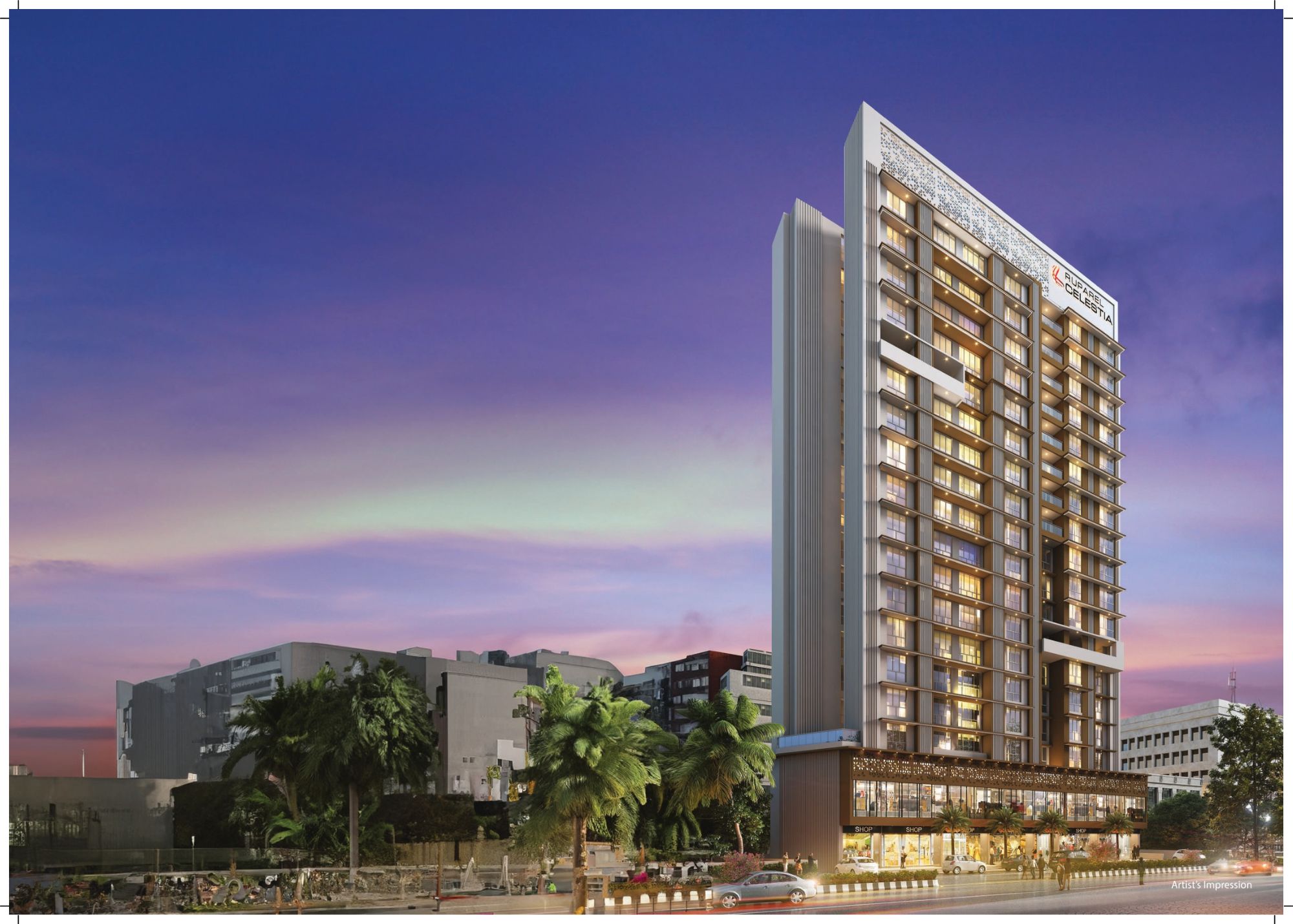 Elevation 2BHK Flat Ruparel Celestia