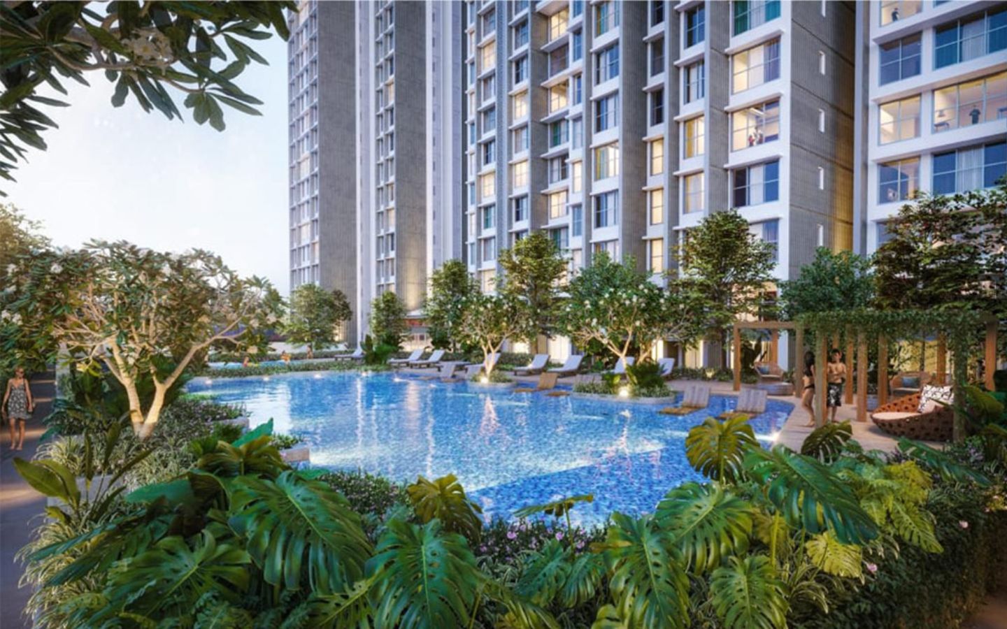 Pool Side Area Kalpataru Elitus Tower B Mulund West