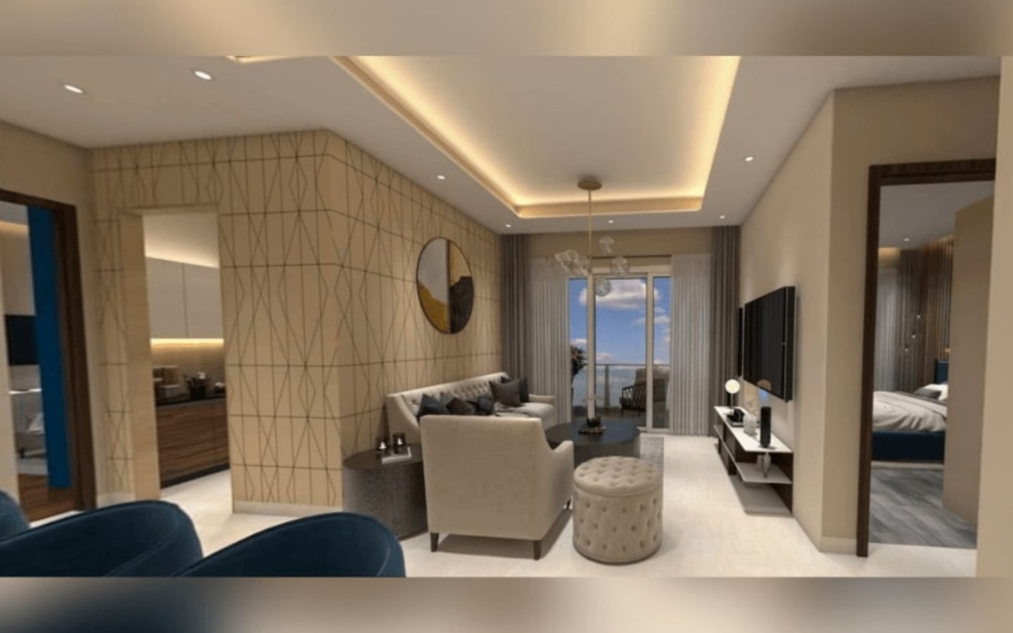 Living Area 2BHK Kalpataru Elitus Tower A Mulund West