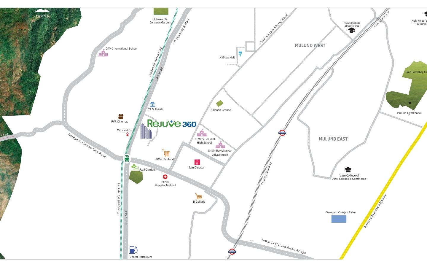 Map L&T Rejuve 360 Mulund West