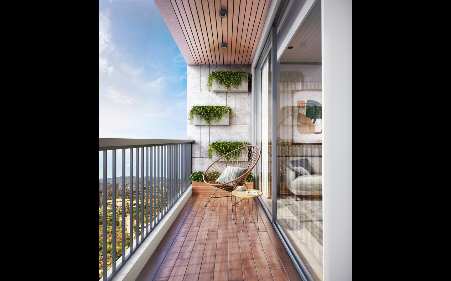 Balcony of 2BHK Primera kalpataru Parkcity