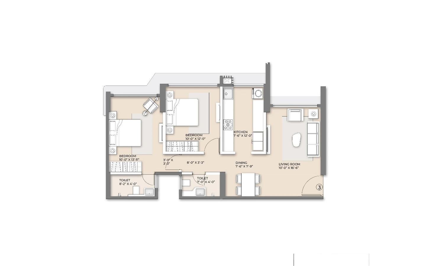 Unit Plan 2 Flamingo Arkade Nest Mulund West