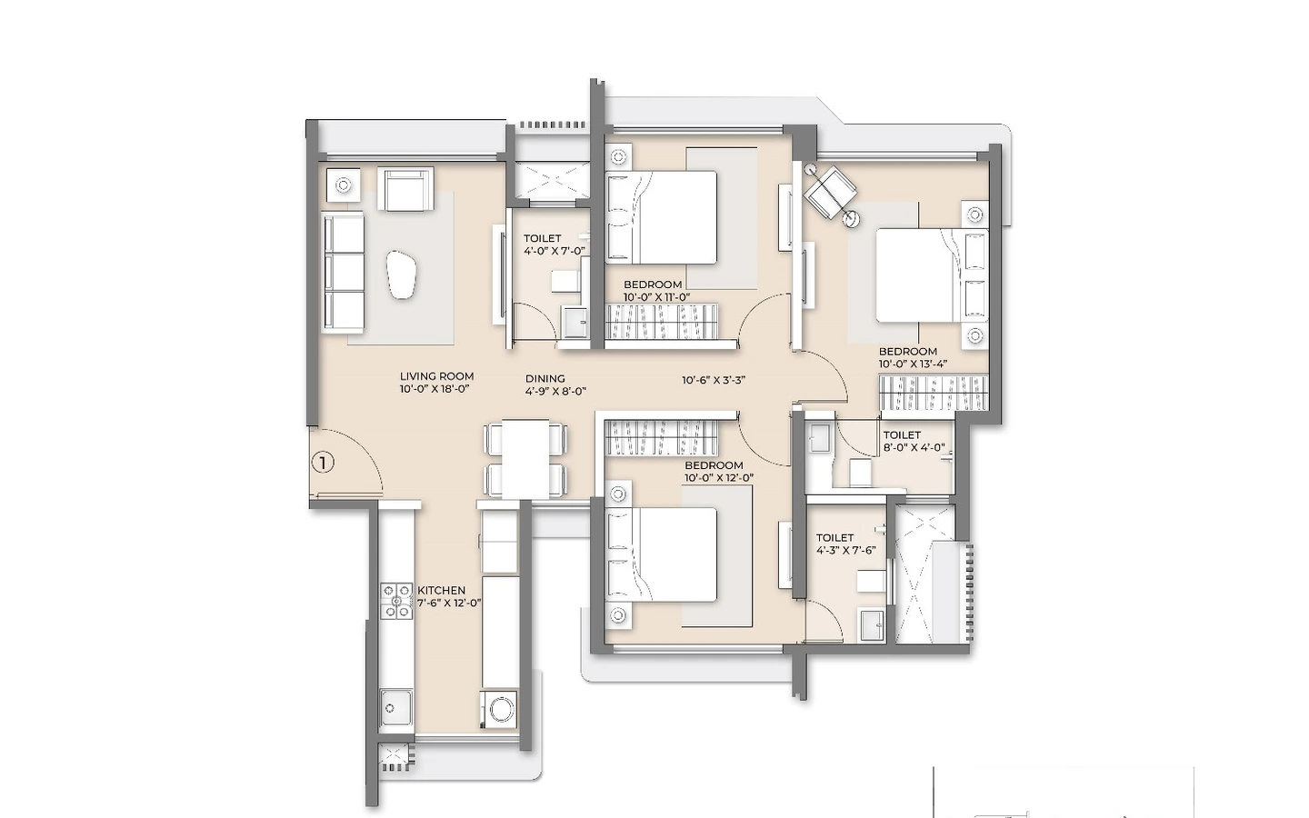 Unit Plan 3 Flamingo Arkade Nest Mulund West