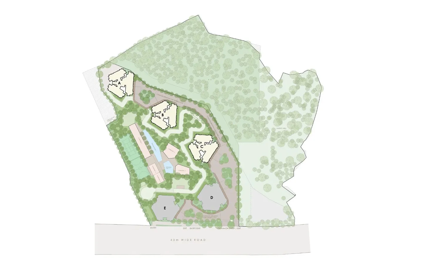 Site plan 3BHK Forestville Oberoi Realty