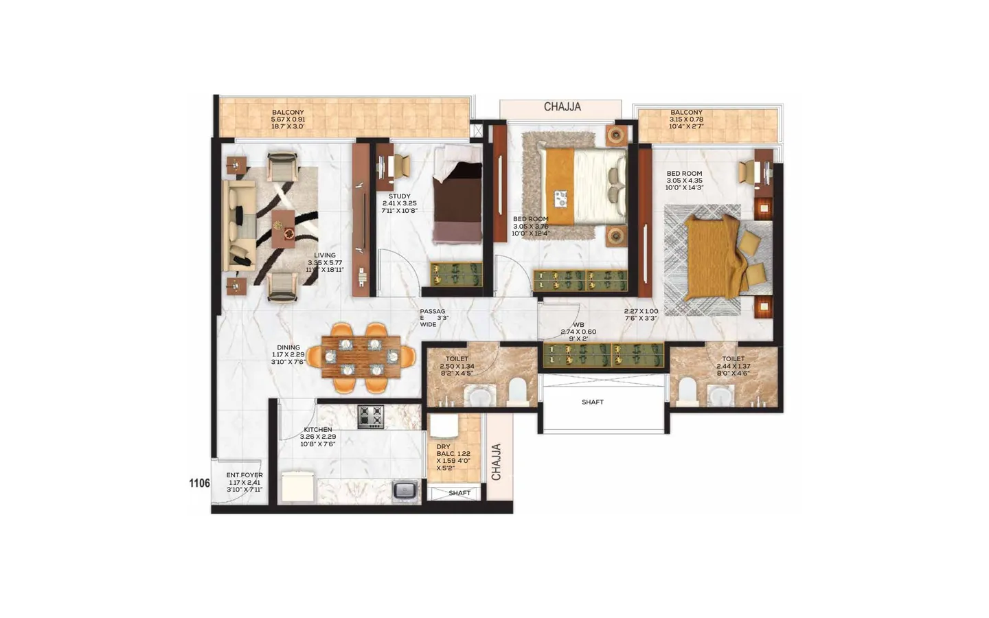 Unit Plan Adani The Views TowerD Ghatkopar East