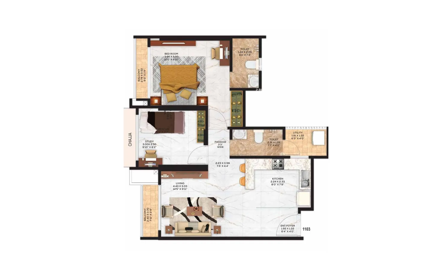 2bhk Unit Plan 2 Adani The Views TowerD Ghatkopar East