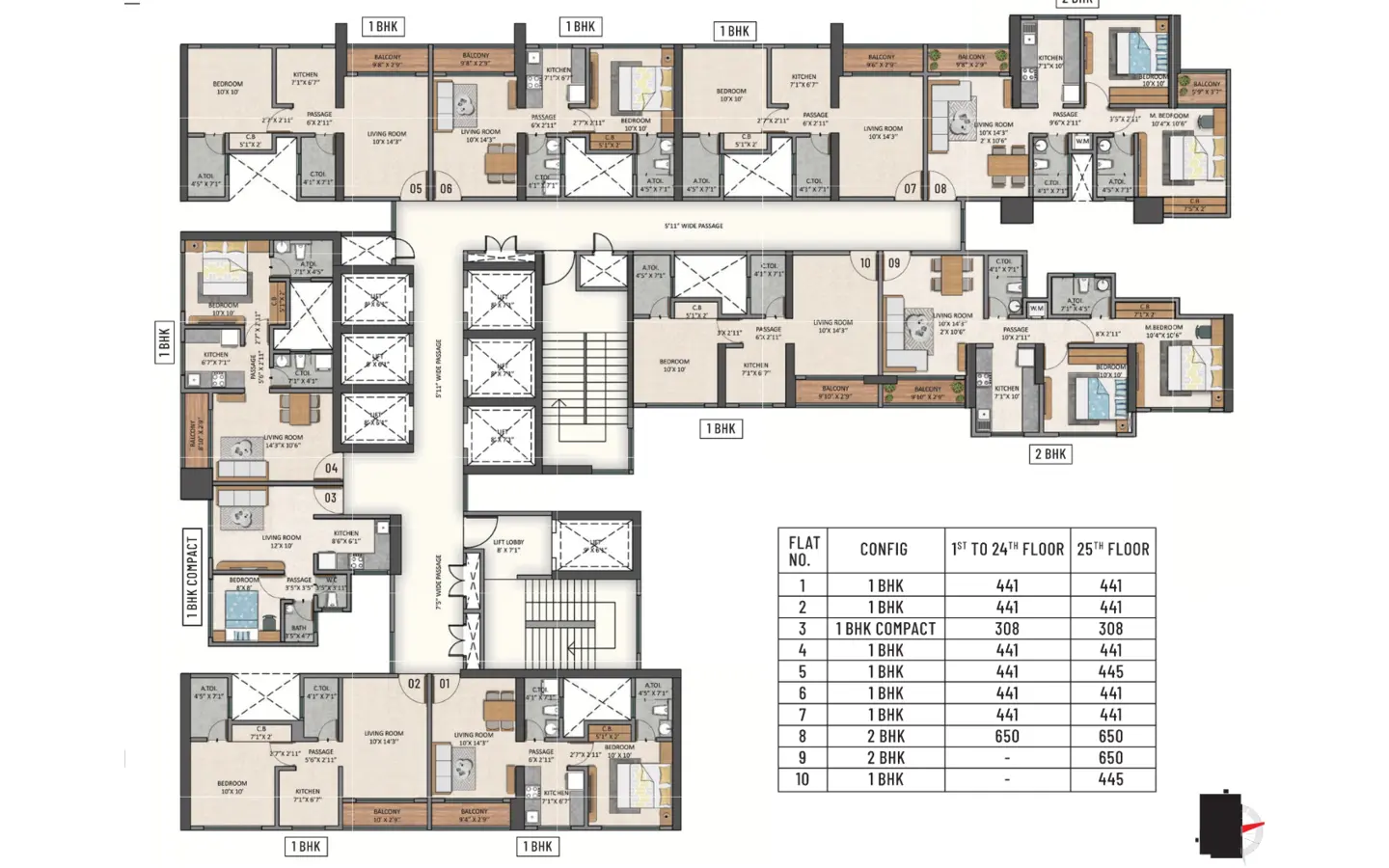 Master plan1Bhk Ashar Pulse Thane