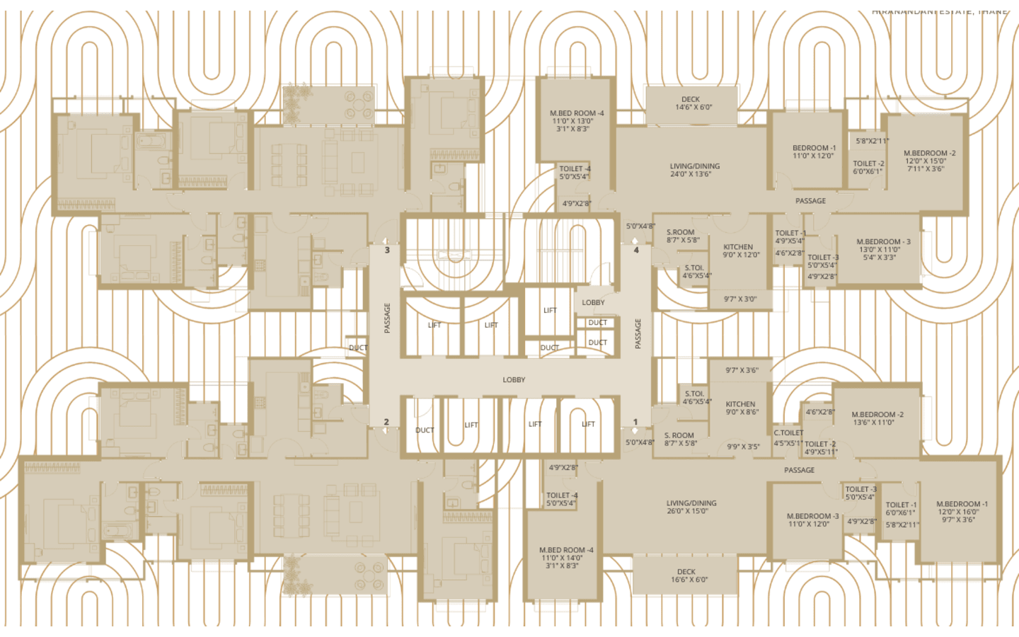 Master Plan 4BHK Westgate Hiranandani Estate Thane