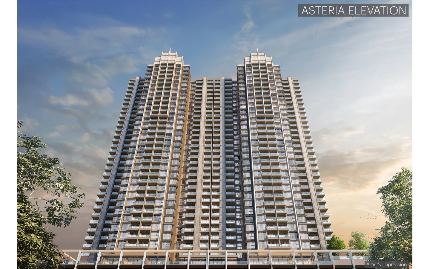 Elevation Asteria by Courtyard TowerA Thane