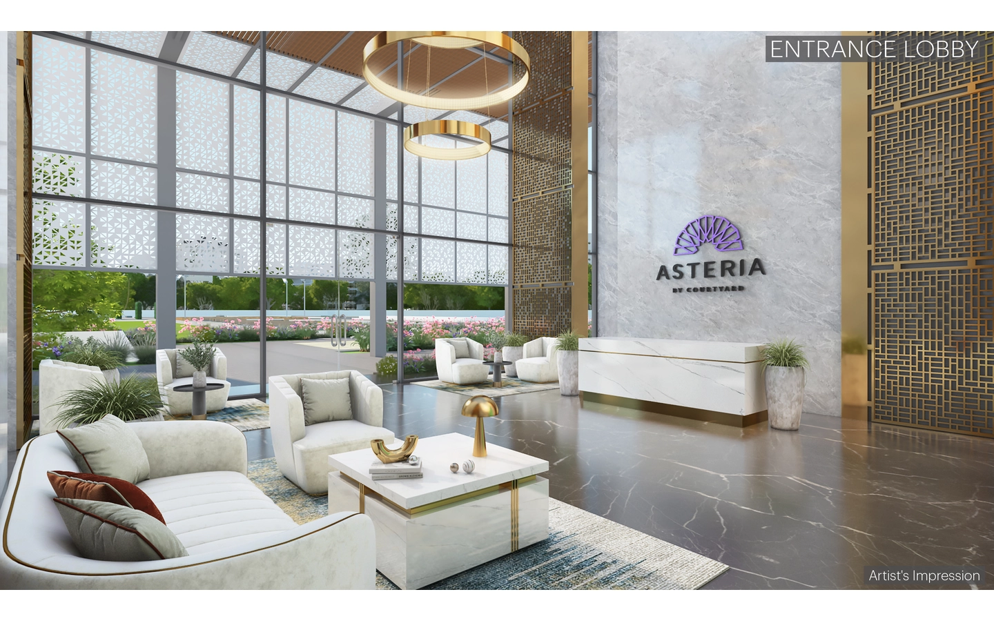 Entrance Lobby Asteria by Courtyard TowerA Thane