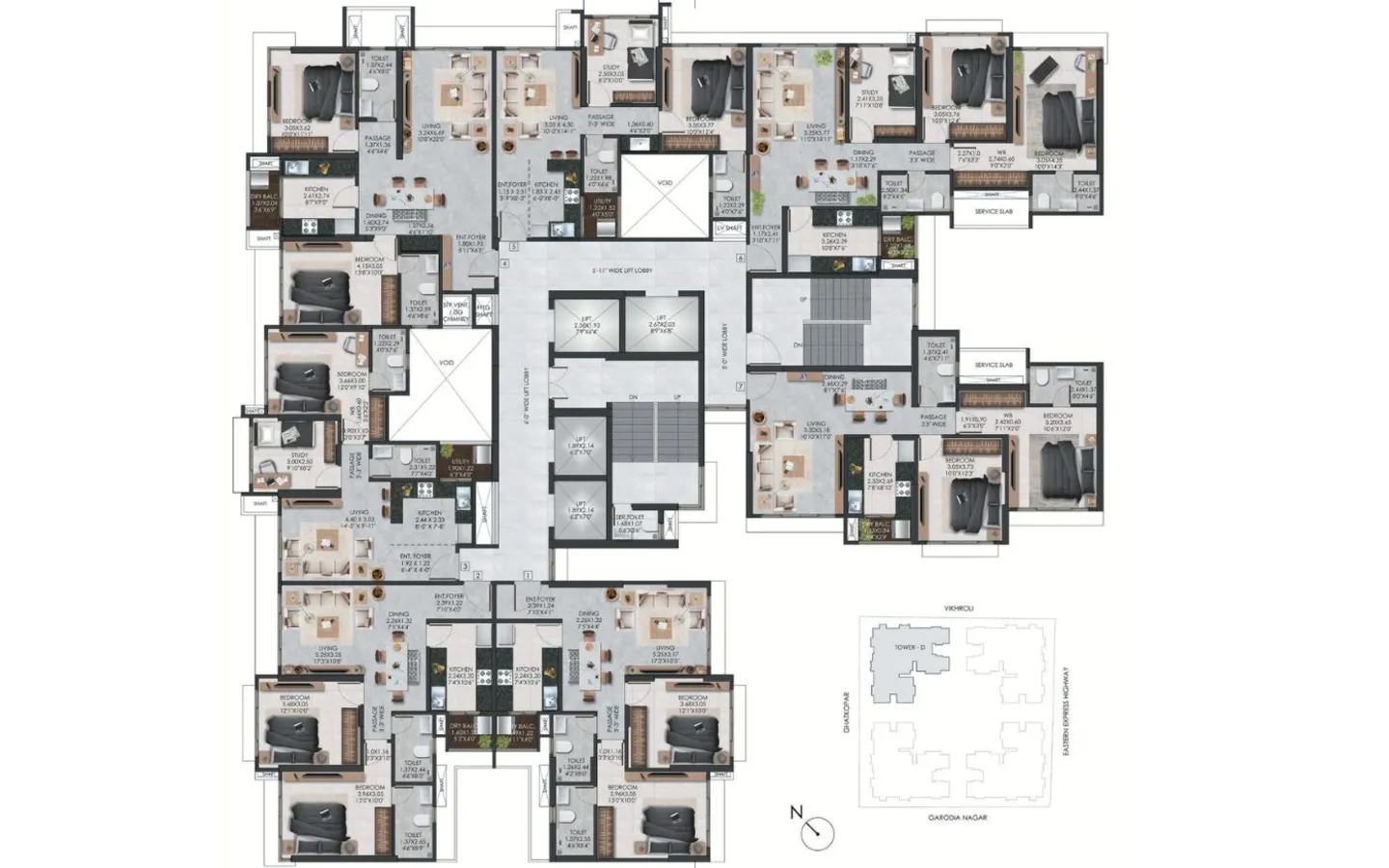 Floor Plan Adani The Views TowerD Ghatkopar East