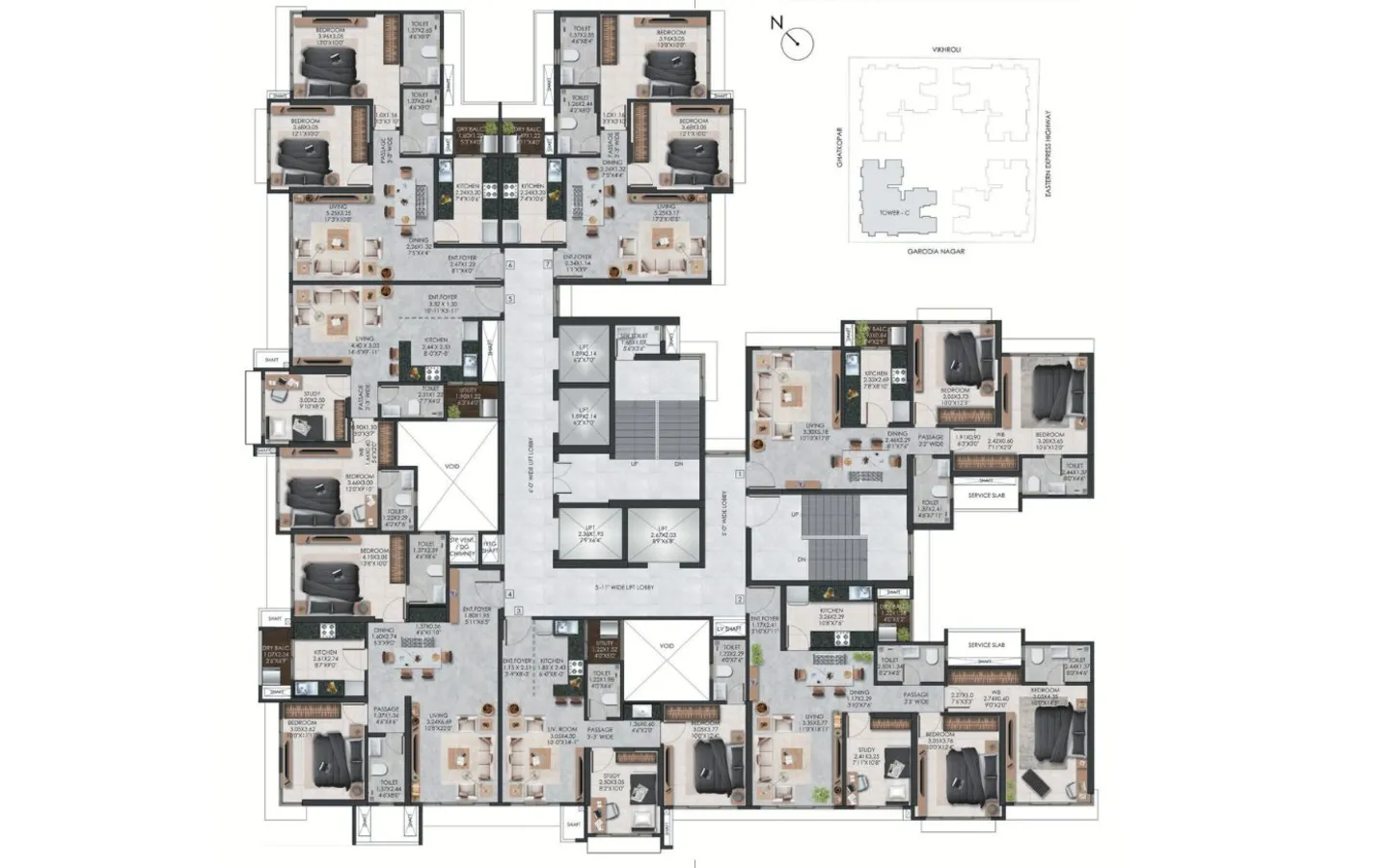 Floor Plan Adani The Views TowerC Ghatkopar East