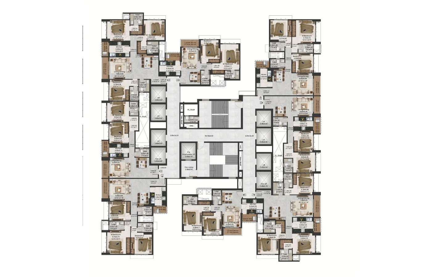 Floor Plan Tower 4 Triumph Adani Realty Kanjurmarg West