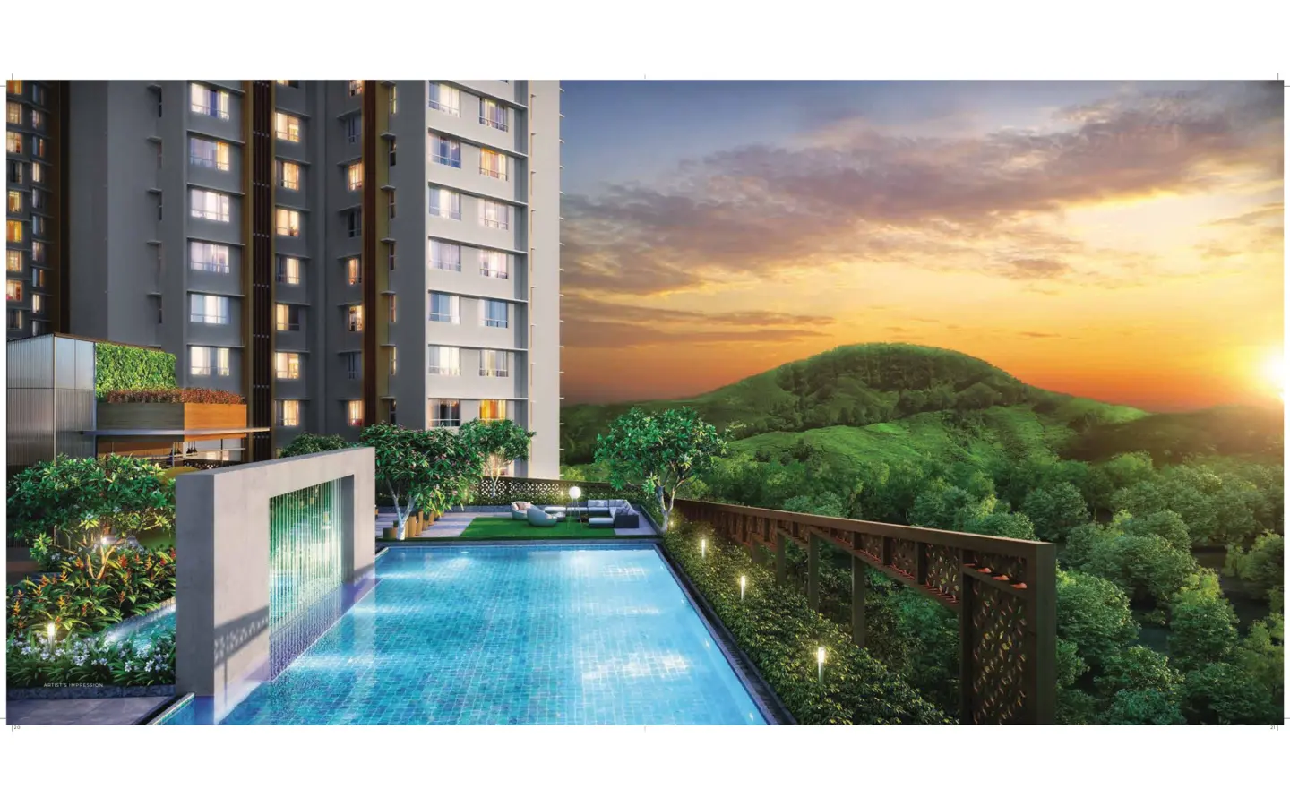 Pool view Aspen Runwal Sanctuary Mulund