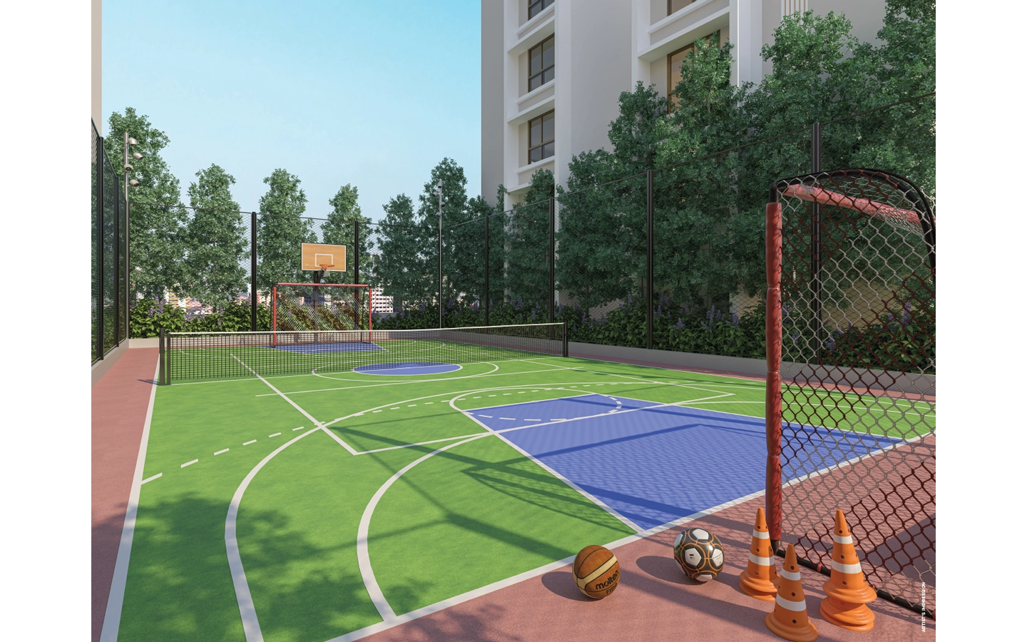 Multipurpose-Court Skyline Highscape city Chandak